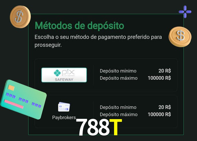 O cassino 788T oferece uma grande variedade de métodos de pagamento